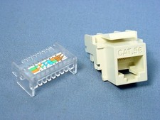 Cooper Lt Almond Cat5e Snap-In Modular Data Jack 110 Style 160MHz RJ45 5546-5ELA picture