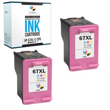 2-Pack Compatible HP 67XL Color Ink Cartridges for DeskJet 4155e 2755e 2700 2732 picture