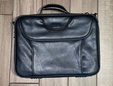 Case Logic Vintage Black Faux Leather Laptop 15 Inch Briefcase Professional Bag picture