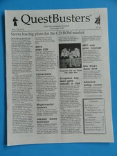 QUESTBUSTERS DEC. 1990 VOL. VII, #12 SIERRA HAS BIG PLANS FOR THE CD-ROM MARKET picture