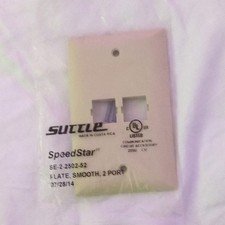 Suttle SpeedStar SE-2-2502-52 Flat Smooth 2 Port Wall Plate Beige picture