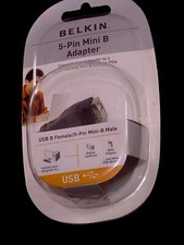 BELKIN 5-Pin Mini B Adapter, USB B Female / 5-Pin Mini-B Male, NEW - 2004 picture