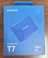 New Samsung T7 1TB Portable External SSD in Blue - Opened Box - Unused picture