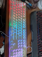 EWEADN GX710S Colorful Backlit Computer Keyboard Wired USB Aluminum Baseplate picture