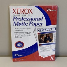 Xerox Color Inkjet Professional Matte Paper 8.5”x11” 75 Sheets  picture