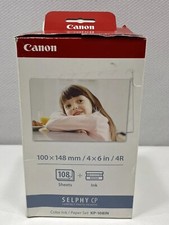 Canon Selphy CP 4x6 Color Ink Paper Set KP-108IN 108 Sheets 3 Ink Cart Sealed picture
