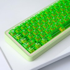 Bright Green Transparent Clear PC Cherry Profile Custom Keycaps Fits MX 114 Pcs picture