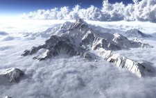 Landscape mountains nature snowy mountain Custom Gaming Mat Desk picture