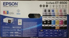 New Epson EcoTank Photo ET-8500 Color Inkjet All-In-One Printer w/Warranty-White picture