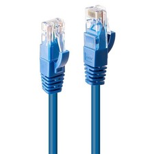 LINDY 1m CAT6 U/UTP Snagless Gigabit Network Cable, Blue 1m Blue picture