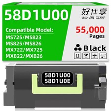 58D1U00 High Page Toner Cartridge Compatible for Lexmark MS725 MS823 MS825 MS826 picture
