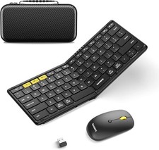 Foldable Keyboard & Mouse – Portable, Full-Size, Multi-Device Combo - NIB picture