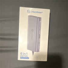 UtechSmart 6-in-1 USB-C Hub Adapter HDMI RJ45 USB-A USB-C PD, Gray picture