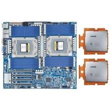 Gigabyte MZ73-LM0（Rev. 2.0) With 2x AMD EPYC Genoa 9654 QS CPU, 2x 4U SP5 Cooler picture