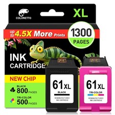 61XL Ink Cartridges Compatible for HP 61 Ink Printers Black and Color 5530 picture