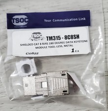 Cat8 RJ45  Termination Tool Free Metal Keystone Jack (pack of 25) picture
