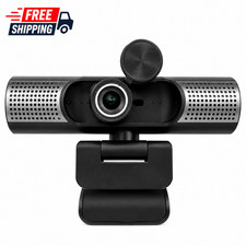 Aluratek AWCS06F 1080P HD USB Webcam Mic Speakers Fixed Focus USB-C PC Mac picture