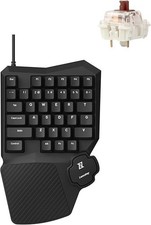 LEMOKEY X0 One Handed Gaming Keyboard, 35 Keys North-Facing Red Backlit Wired picture