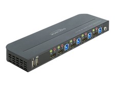 Delock HDMI KVM Switch 4k 60Hz USB 3.0+ Audio Kvm Switch 4-Port Output 11483 picture