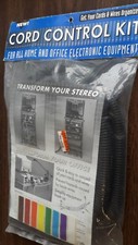 Vintage Cord Control Kit Black Quick Easy Way to Conceal Wires in Your Office picture