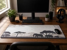 Gaming Mouse Pad Choose Design Safari Tribal ePBT Ivory Deskmat 35.43