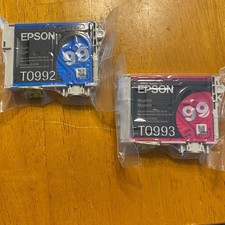 Epson 99 Ink Cartridges Cyan T0992 Magenta T0993 Genuine picture