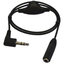 10inch 3.5mm In-Line Volume Control Adapter for Headphone  Black picture