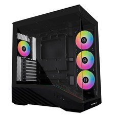 Mid-Tower ATX PC Case - Black, Tempered Glass, RGB Fans, Easy Cable Management picture