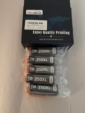 Office World Ink Cartridge  - “250XL Black” High Yield Lot Of 5 Ink Cartridges picture