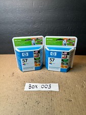 Lot of 2 HP Invent 57 TRI COLOR Inkjet Print Cartridges New Sealed picture