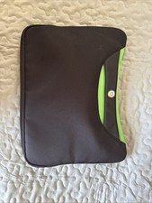 Google Logo Padded Laptop Tablet Sleeve Zipper Case Black Green For 15” picture