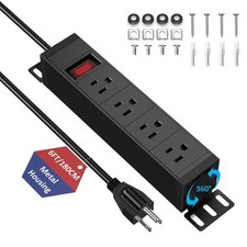 10 Inch Rack PDU Power Strip,1U RackMount Surge Protector Power Strip with15A... picture