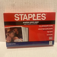 Staples Premium High Gloss Photo Paper for Inkjet Printers 100 sheets 4