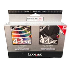 Lexmark 43XL 44XL High Yield Ink Combo Pack Genuine OEM New Sealed X4850 X6570 picture