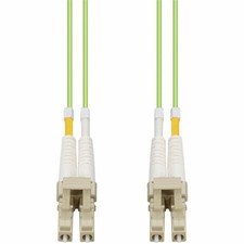 AddOn 10m LC to LC Lime Green OM5 Duplex OFNR (Riser-Rated) Fiber Patch Cable, picture