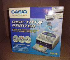 Casio CW-75 CD/DVD Disc Title Printer with AC Adapter AD-A12280L picture
