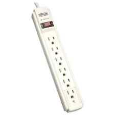 TRIPP LITE TLP604 Surge Protector 6 Outlet 4ft White With LED, Power Strip NEW picture