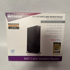 Netgear AC1750 WiFi DOCSIS 3.0 Cable Modem Router (C6300-100NAS). New, Open Box picture