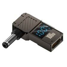 CY Adapter Type-C USB-C Input to DC 5.5x2.1mm Jack Smart LED Display 100W Out... picture