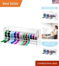 Sticker Holder Organizer Dispenser Acrylic Roll Label,12 Disks | Adjustable f... picture