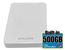 Avolusion Z1-S 500GB USB 3.0 Portable External Gaming PS5 Hard Drive - White picture