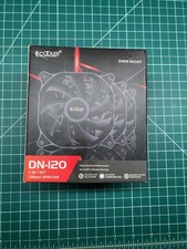 PCCOOLER 120mm Case Fan 3 Pack Dark Night Series, DN-120 High Performance  picture