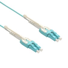 15 Pack of 2m Uniboot LC/UPC-LC/UPC OM3 Multimode Duplex Aqua Fiber Optic Patch picture