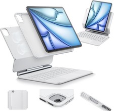 ESR Keyboard Case for iPad Air 11 M3 M2 Pro 11 Removable Cover White picture