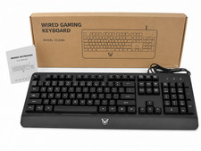 Wired Gaming Keyboard PC268A Full Size RGB LED USB Metal Panel New Open Box picture