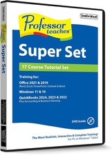 Professor Teaches Super Set 12 Windows PC Office 2021 2019 QuickBooks Training picture