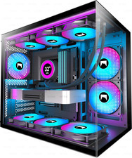 H3  ATX PC Case - Pre-Installed with 3 ARGB Fans - Compact Dual Cavity Mid-Tower picture