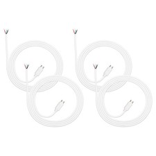 4Pcs 24AWG x 2C+28AWG x 2C 5V 2.4A 3.28Ft Micro USB Pigtail Cable, White picture