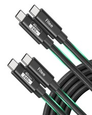 2 PCS USB4 Thunderbolt 4 Cable 5FT 40Gbps 8K/6K@60Hz PD3.1 240W Data Sync picture