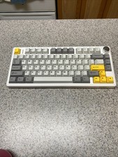 Epomaker TH80 V2 Mechanical Keyboard RGB White/Gray Wireless BT Wired QWERTY picture